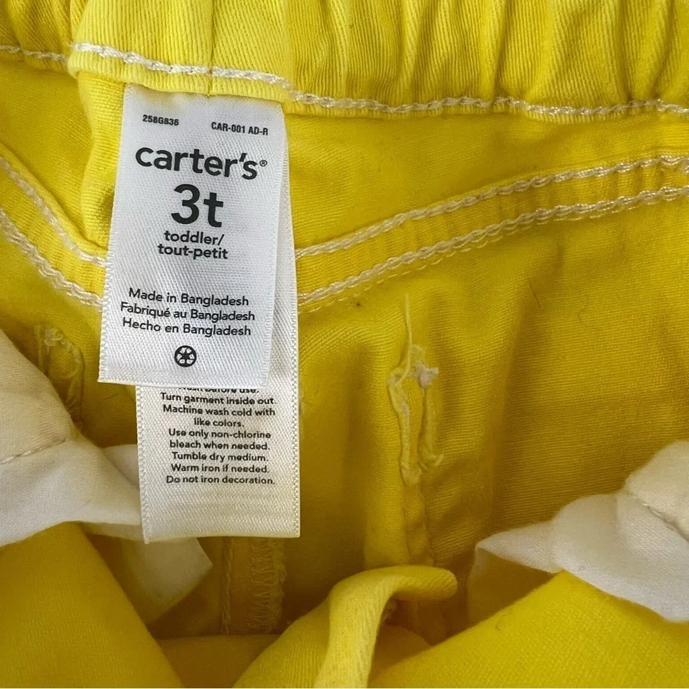 Carter - Girl's Shorts - 2 Pack - 3T - Yellow and Orange